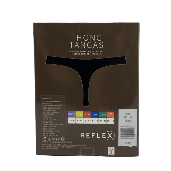 Reflex Women's Thong Underwear | Various Colours | 6 Pack | Size XSmall *NEW - Picture 2 of 3
